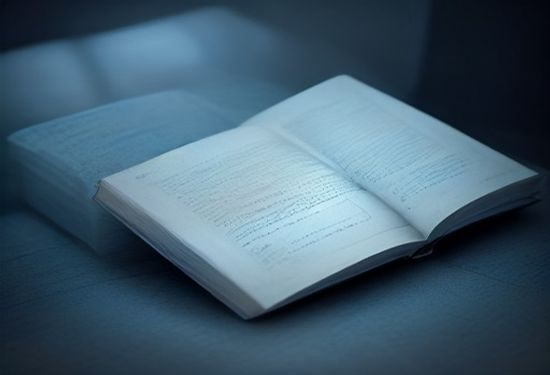 A close-up photo of a stack of old, hardcover rare books inside a modern industrial recycling facility, with a faint, ethereal blue light emitting from the pages as they are being discarded, photorealistic, high detail, no text visible.