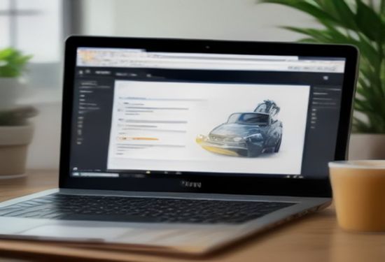 A realistic photo of a desktop computer screen showing a ChatGPT chat window with a mismatched sports car advertisement next to a food recipe query, photorealistic