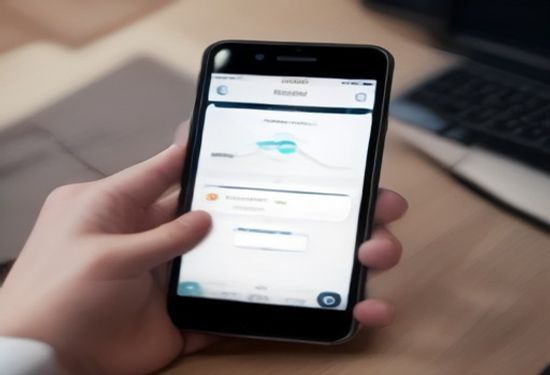 A smartphone showing Instagram app with AI analytics graphs and a human hand typing a genuine comment, realistic photo, no text