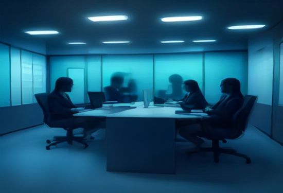M&T Bank employees working with AI copilots on laptops in modern office
