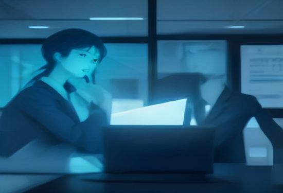M&T Bank employees using AI copilot software on laptop in modern bank office