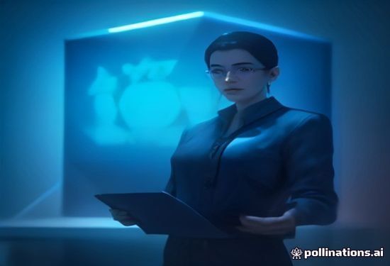 Disney executive holding tablet in modern office studio lighting