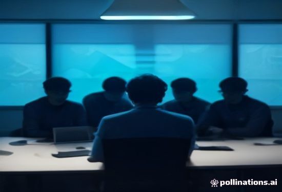 Erik Gafni and TypeSafe AI team gathered around laptops in a bright modern office with Jev AI interface screens