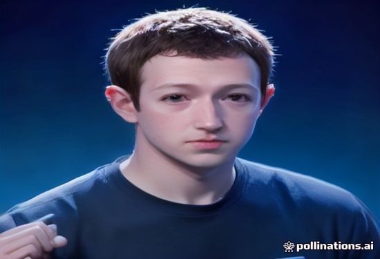 Mark Zuckerberg holding Muse Charm device at TechCrunch conference stage with crowd background