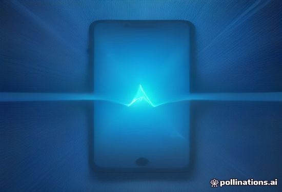 Apple iPhone displaying AI podcast generation interface with audio waveform visualization on screen